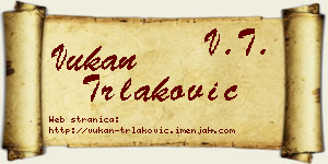 Vukan Trlaković vizit kartica